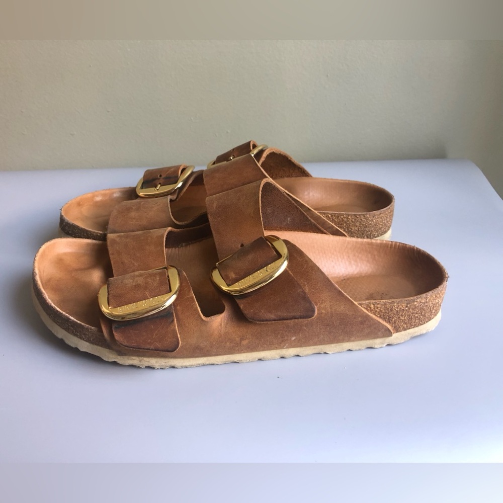 Birkenstock Arizona Big Buckle Oiled Leather Sandals Size: EUR 41 = US Womens 10 - Picture 3 of 13